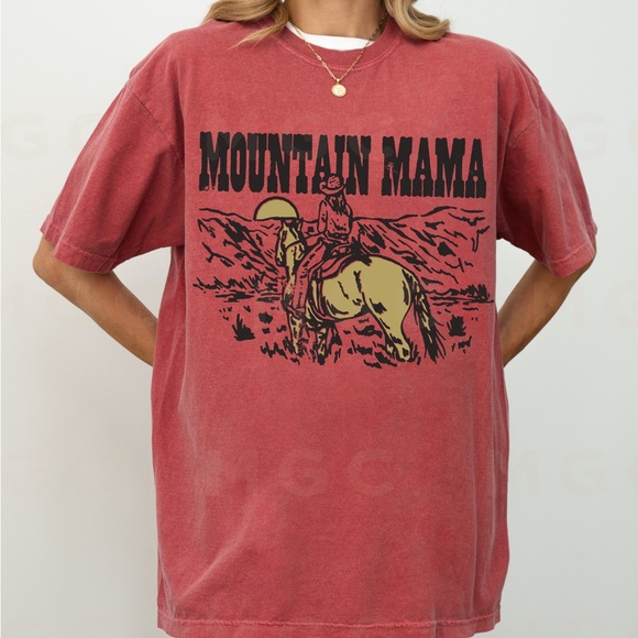 Comfort Colors Mountain Mama Cowgirl Shirt - Picture 5 of 10